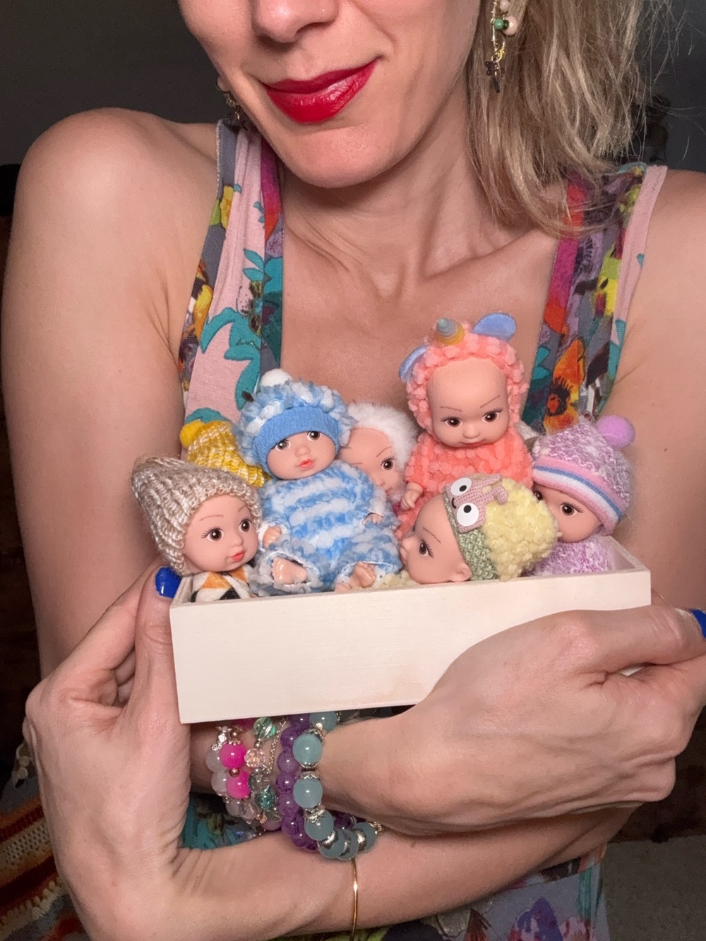 Mini Baby Dollys with Beanie Knit Caps!!